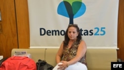 Fotografía donde se ve a la médica cubana Ramona Rodríguez Matos en la sede del Congreso en la ciudad de Brasilia (Brasil). 