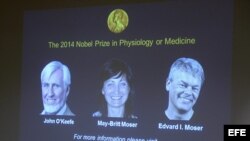 John O'Keefe, May-Britt y Edvard Moser recibieron el Premio Nobel de Medicina 2014.