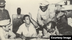 Castro detenido en el Vivac de Santiago de Cuba. 