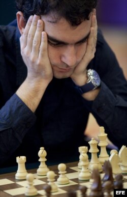 El jugador de ajedrez cubano Leinier Domínguez.