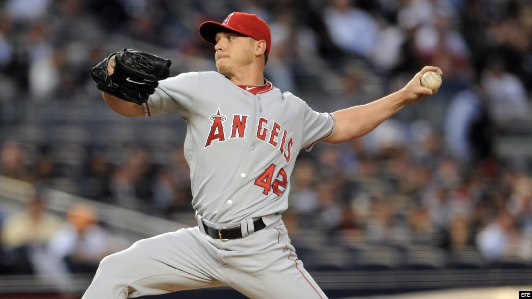 Archivo - Scott Kazmir de los Angelinos 