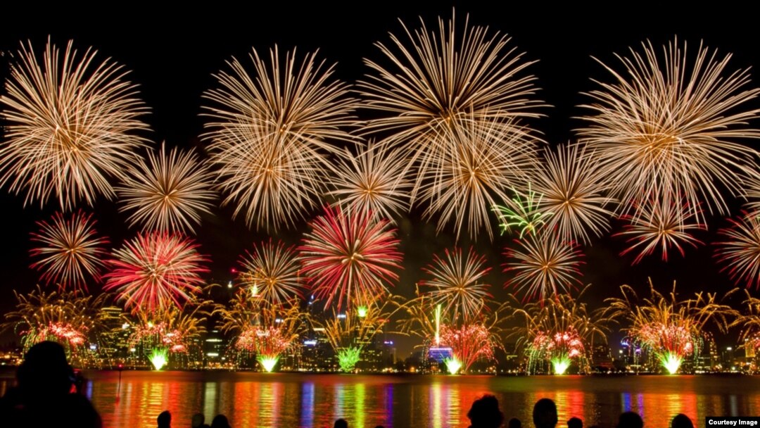Fuegos artificiales.