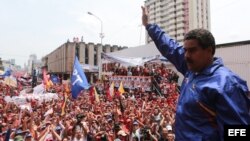 Nicolás Maduro, durante una caravana electoral en la ciudad de San Cristóbal, Estado Táchira. 