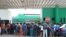Cubanos en la estación migratoria de Tapachula, Chiapas.
