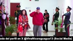 Los gobernantes de Nicaragua Daniel Ortega y Rosario Murillo.