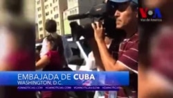 Manifestantes gritan: "¡Cuba Sí, Castro No!"