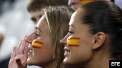 Simpatizantes de la selección de fútbol española.