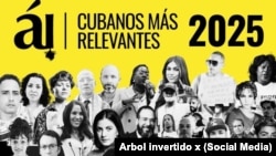 Portada del anuncio de los cubanos más relevantes según Arbol Invertido