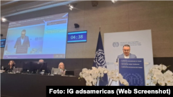 Jorge Iván Díez, secretario de Organización de ADS, intervino ante la plenaria de la OIT.
