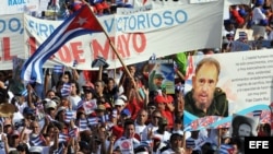 Desfile del 1 de Mayo en Cuba.