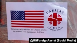 Ayuda humanitaria de EEUU a Cuba. 