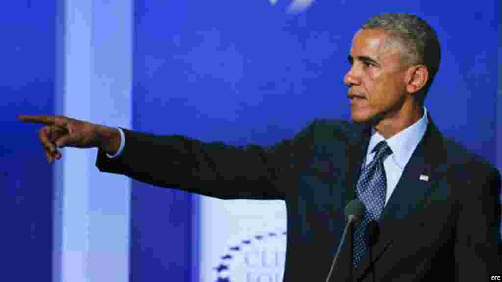 Obama asiste a la Iniciativa Global Clinton