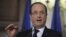 El presidente galo, François Hollande, ofrece una rueda de prensa en Atenas, Grecia.