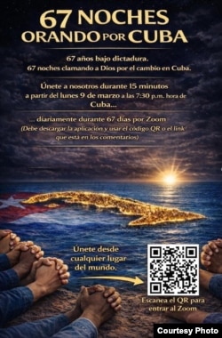 “67 noches orando por Cuba”.