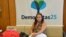 Fotografía donde se ve a la médica cubana Ramona  Rodríguez Matos en la sede del Congreso en la ciudad de Brasilia (Brasil). 