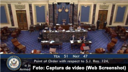 Votación en el Senado este martes