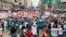 Manifestantes de distintos gremios y activistas en marcha realizada en Caracas.(OCB)