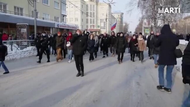 Protestas masivas en Rusia para la liberación de Aleksei Navalny