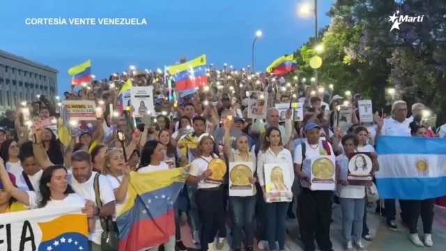 Al grito de “El Nobel es nuestro” venezolanos respaldan la causa democrática venezolana - diciembre 07, 2025