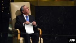 Raúl Castro en la 70 Asamblea General de Naciones Unidas.