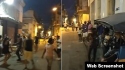 Residentes de San Isidro cantan "Patria y Vida" en plena calle. (Captura de video/Facebook)