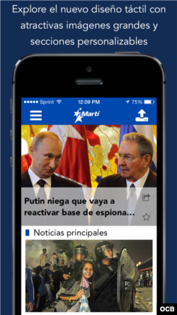 El nuevo aspecto de la app de Martí Noticias. Navegación más fácil con mayor calidad de imágenes.