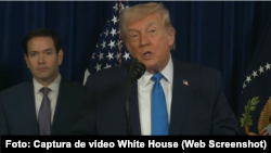Conferencia de presa Donald Trump junto a Marco Rubio tras la captura de Nicolás Maduro en Venezuela