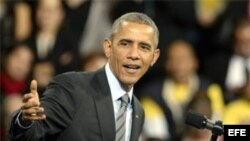 El Presidente de Estados Unidos, Barack Obama habla en Las Vegas