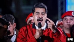 Nicolás Maduro, celebra los resultados de la elección a la Asamblea Nacional Constituyente.