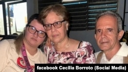 Lilian Borroto López, Alina Bárbara López Hernández y Jorge Fernández Era poco tiempo después que fueran liberados