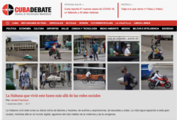 La fotogalería de Cubadebate, desplegada en la portada.
