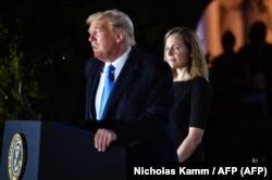 El presidente Trump en la ceremonia de juramentación