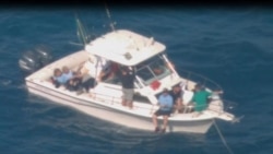 Una embarcación sospechosa de contrabando de personas fue detectada a 20 millas al oeste de Anguilla Cay, Bahamas. (Foto de Operaciones Aéreas y Marítimas de Aduanas y Protección Fronteriza)