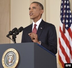 Obama anunció hoy que su Gobierno emprenderá ataques selectivos contra posiciones del Estado Islámico (EI)
