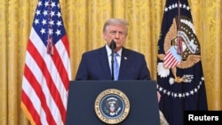 Presidente de Estados Unidos Donald Trump se dirige a la nación.