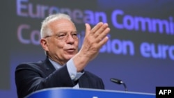 El jefe de la diplomacia europea Josep Borrell. Olivier HOSLET / POOL / AFP