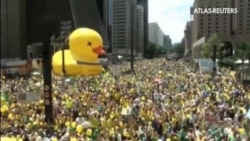 Cuarta gran manifestación del año contra la presidenta brasileña Dilma Rouseff