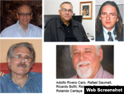 Combinación de fotografías de los fundadores de la prensa independiente en Cuba.