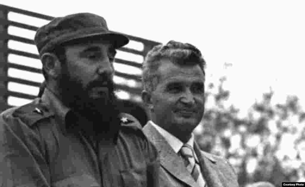 Fidel Castro y Nicolae Ceausescu en 1972.
