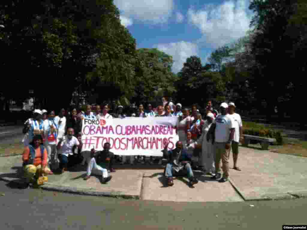 Activistas de DDHH y Damas de Blanco participan en la jornada 44 de #TodosMarchamos.