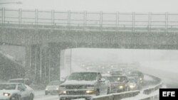 Tormenta invernal en Denver, Colorado. 