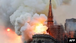 Incendio en la Catedral de Notre Dame.