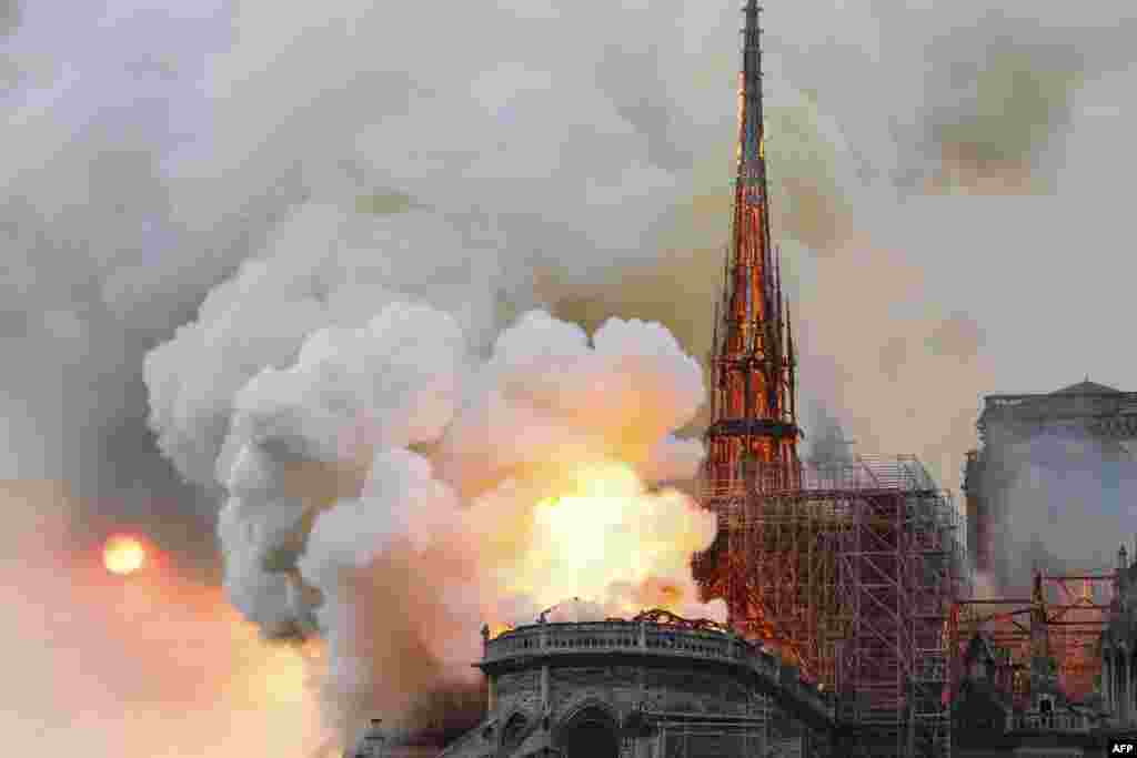 Incendio en la Catedral de Notre Dame.