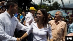 La dipuatada venezolana y dirigente de oposición, María Corina Machado