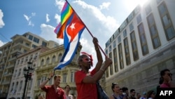Marcha en Paseo del Prado Habana por los derechos LGTBI en Cuba en mayo 2019