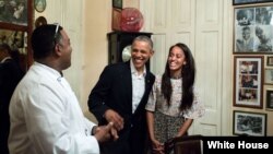 Obama en paladar de La Habana