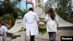 Cuban doctors hold farewell ceremony ahead of departure of the first eight doctors from Guatemala