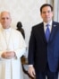 El papa León XIV se reúne con el secretario de Estado de EEUU, Marco Rubio, en el Vaticano, el 7 de mayo de 2026. Vatican Media/Simone Risoluti/Material cedido vía REUTERS.