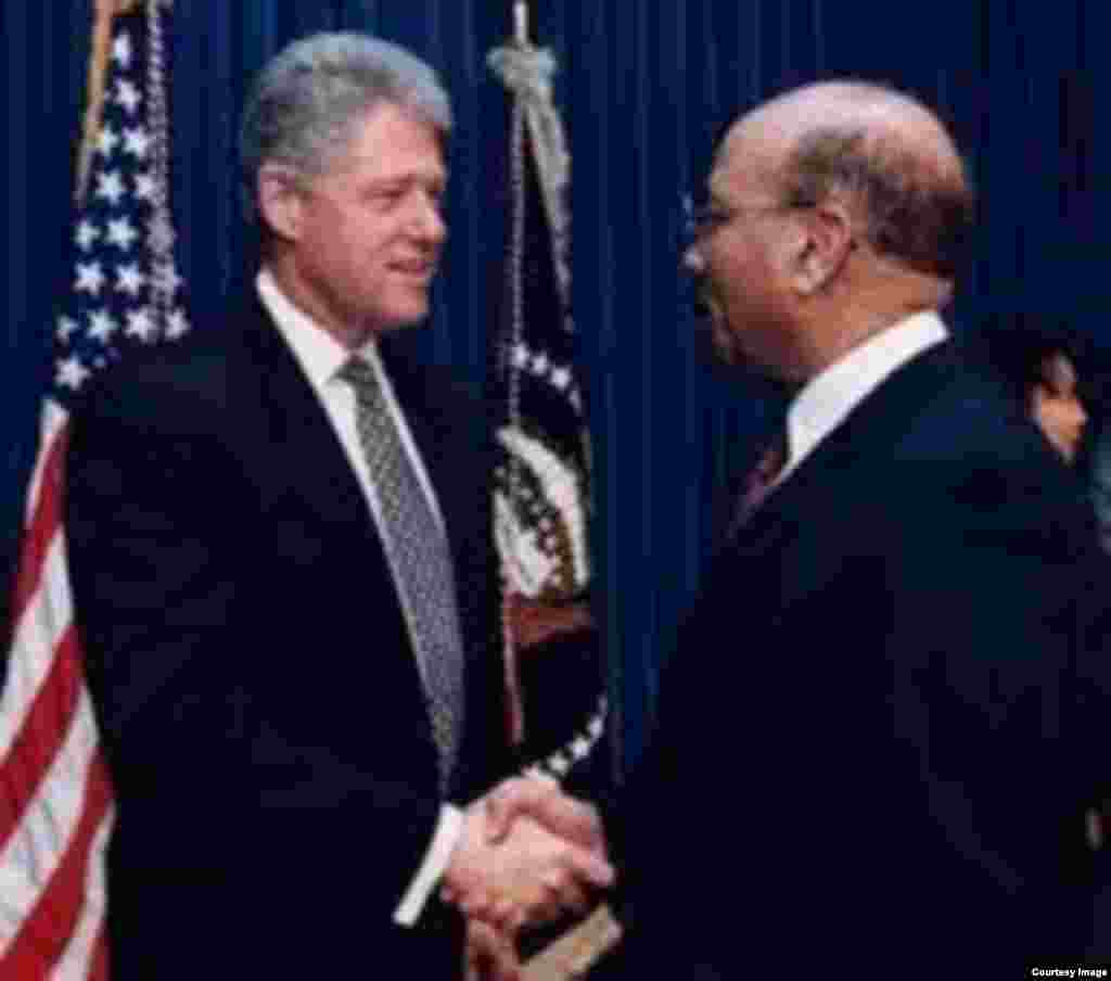 Encuentro de Oliva con Bill Clinton.
