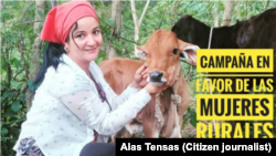 Aimara Peña, en Sancti Spíritus, es la impulsora de la campaña por las mujeres rurales en Cuba. (Imagen de Alas Tensas).